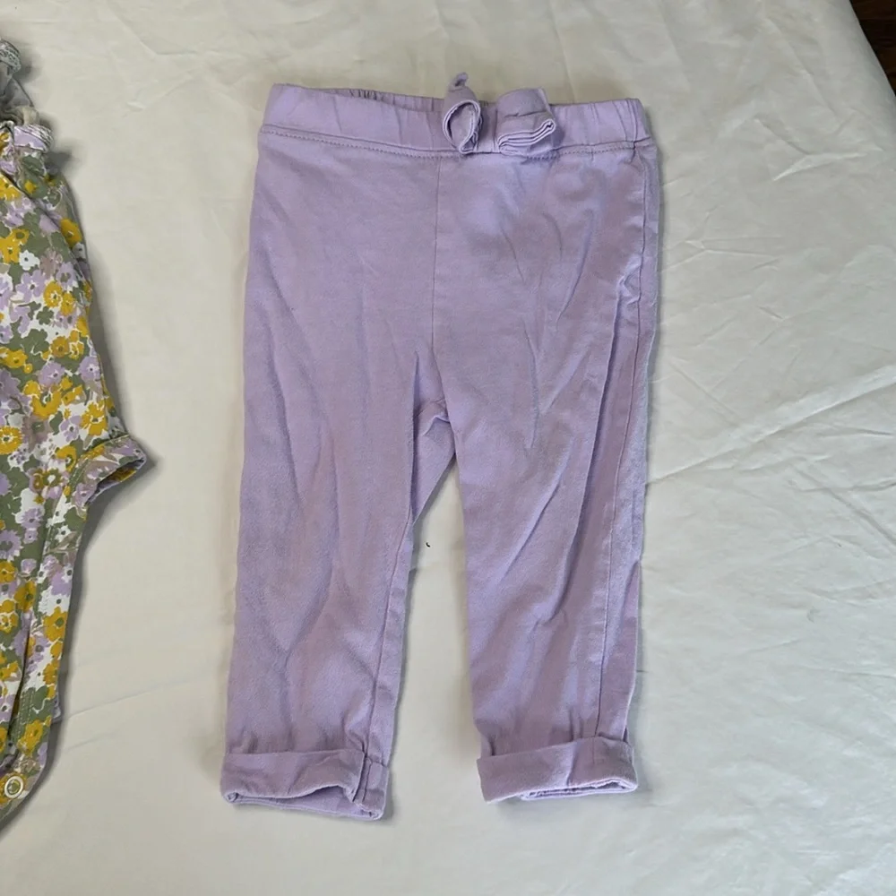 Carters size 9months set of 2 matching outfits Yellow and Purple Baby Outfit Set